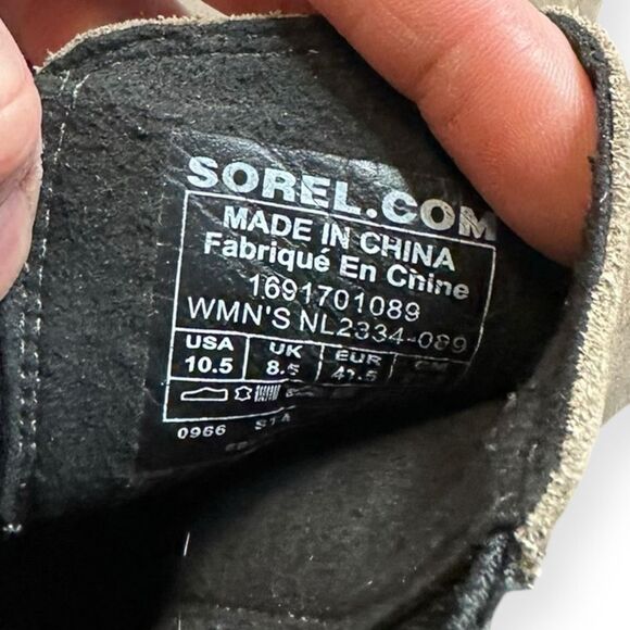 SOREL Women’s Gray Lea Hidden Wedge Chelsea Ankle Boots Size 10.5 - Picture 8 of 9